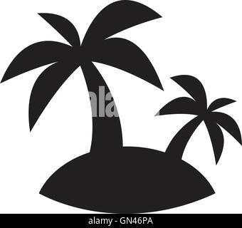 Vektor-schwarz Palm-Symbol Stock Vektor