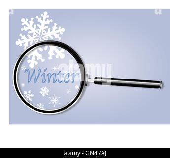Winter unter der Lupe Stock Vektor