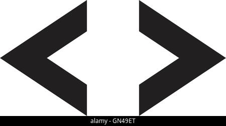 Linke und Rechte Pfeiltaste Stock Vektor