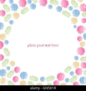 Grußkarte mit Blumen, Aquarell, als Invitatio einsetzbar Stock Vektor