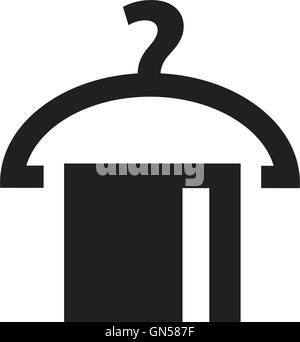 Aufhänger-Symbol mit Handtuch. Vektor-illustration Stock Vektor