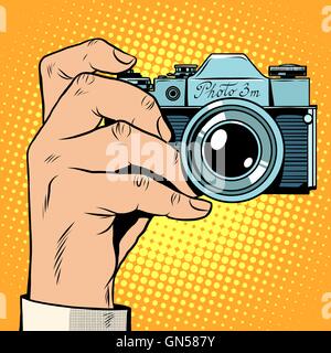 Retro-Kamera Snapshot selfie Stock Vektor