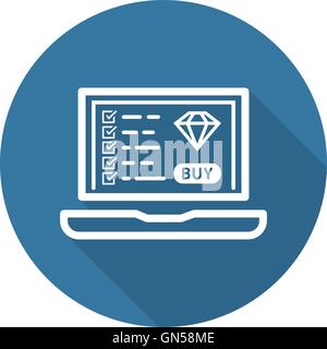 Landing Page Symbol. Flache Bauform. Stock Vektor