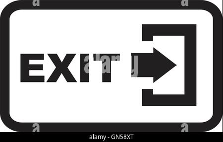 Pfeil-Logout-Exit icon Stock Vektor
