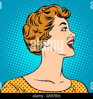 Schöne Mädchen in einer Poster-Stil Stock Vektor