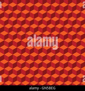 Rot Orange Geometrisches Volumen Musterdesign Hintergrund 001 Stock Vektor