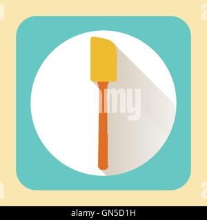 Küche Geschirr Schläger. Flache Vektor Icon mit langen Schatten Stock Vektor
