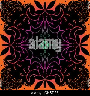 Nahtlose Blumenmuster Hintergrund. Natürliche Farbe Stock Vektor