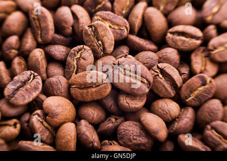 Kaffeebohnen-Nahaufnahme Stockfoto