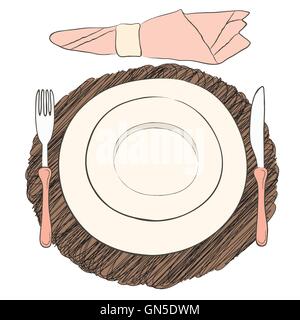 Informelle Vektor Tischdekoration Stock Vektor