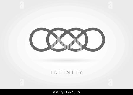 Grenzenlos-Symbol. Einfache mathematische Zeichen Stock Vektor
