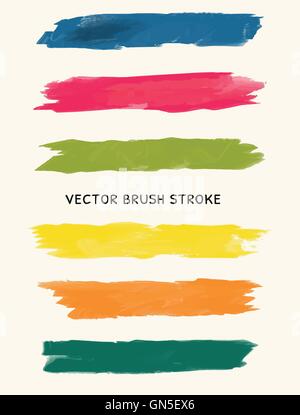 Bunte Aquarell Pinselstriche. Vektor. Stock Vektor
