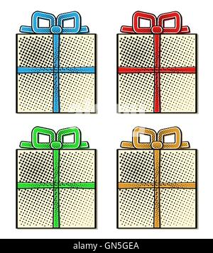 Sammlung von Comic-Geschenke Stock Vektor