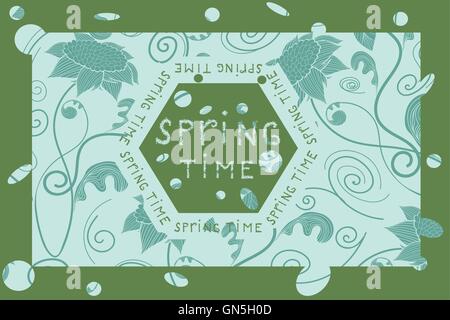 Hand gezeichnet Vintage floral-Karte. Stock Vektor