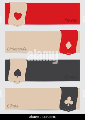 Coole Poker-Banner Stock Vektor