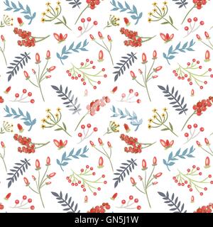 Elegante nahtlose Muster mit Blumen, Vektor-illustration Stock Vektor