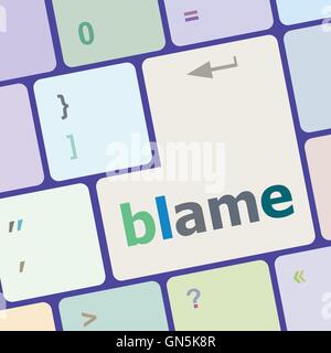Schaltfläche "Schuld" auf Computer-pc-Tastatur-wichtiger Vektor-illustration Stock Vektor