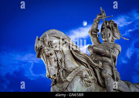 Turin (Torino) Denkmal für Emanuele Filiberto Piazza San Carlo Stockfoto