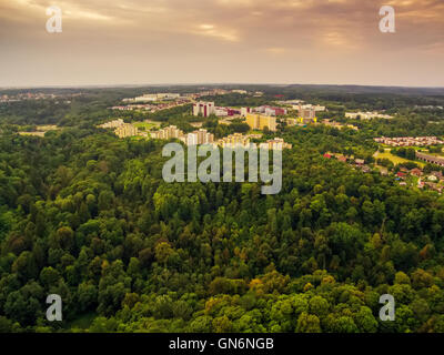 Draufsicht der Parks in Vilnius Litauen Stockfoto