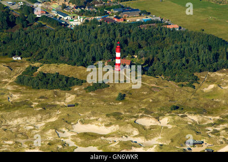 Luftaufnahme des Leuchtturms auf der deutschen Insel Sylt Stockfoto