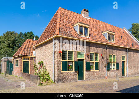 Alten Backstein-Haus in Geest Straße in Alkmaar, Nordholland, Niederlande Stockfoto