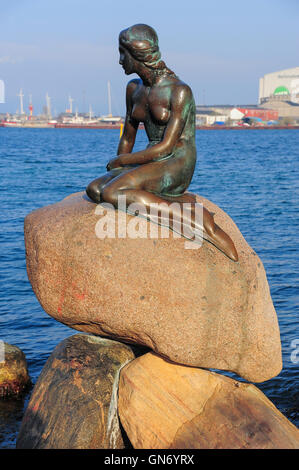 Statue der kleinen Meerjungfrau, Kopenhagen, Dänemark Stockfoto