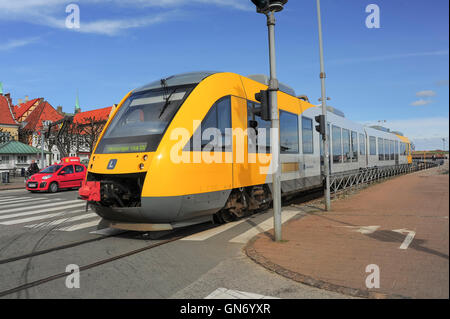 Straßenbahn in Helsingør, Dänemark Stockfoto