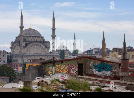 Minarette von Istanbul Stockfoto