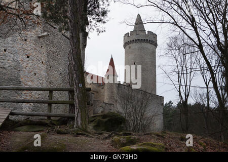 Burg Kokorin in Mittelböhmen, Tschechien. Stockfoto