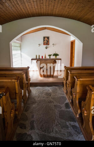 Innere des Kalser Taurn Haus Kapelle Stockfoto