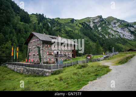 Die Kalser Tauern Haus-Berghütte Stockfoto