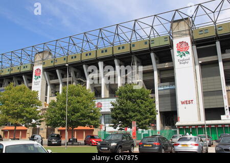 West Stand, Twickenham Stadion, Greater London, England, Großbritannien, Vereinigtes Königreich UK, Europa Stockfoto