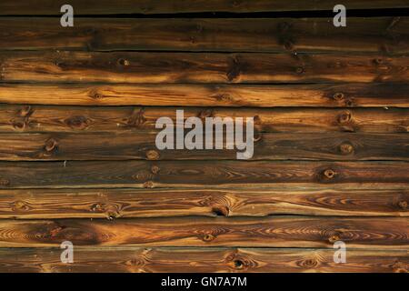Im Alter von Holz Dielen Foto Hintergrund. Alte hölzerne Mauer. Stockfoto