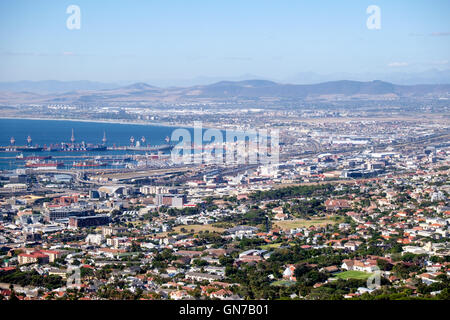 Kapstadt vom Tafelberg, Südafrika Stockfoto