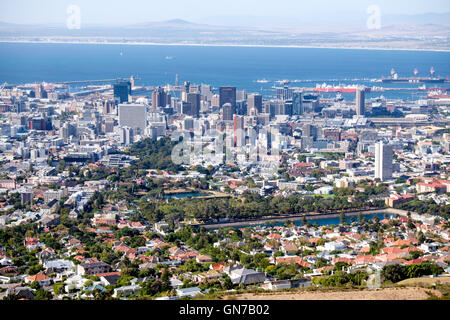 Kapstadt vom Tafelberg, Südafrika Stockfoto