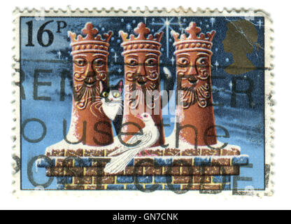 Vereinigtes Königreich - ca. 1983: Eine Briefmarke gedruckt in den UK-Shows The Three Kings (Schornstein) Stockfoto