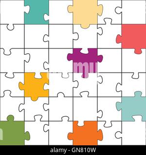 Puzzle-Teile Stock Vektor