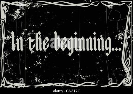 Stummfilm-Rahmen am Anfang Stock Vektor