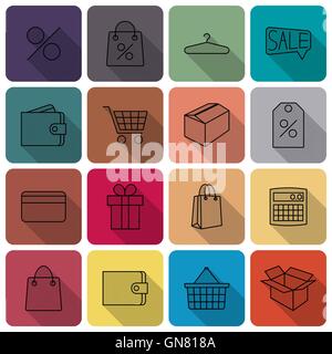 Icons kaufen, Vektor-Illustration. Stock Vektor