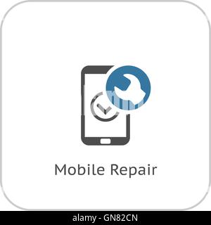 Handy Reparatur-Symbol. Flaches Design. Stock Vektor
