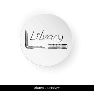 Schaltfläche "mit Buch Stock Vektor