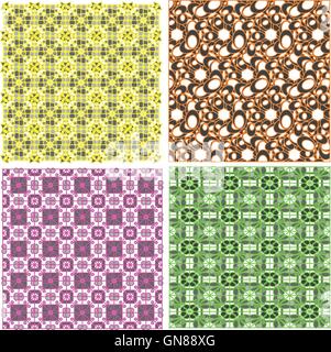 Kunst-set Damast-Muster-Vektor-illustration Stock Vektor