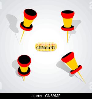 Satz von Pins, Vektor-Illustration. Stock Vektor