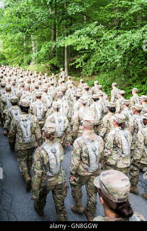 Kadett-Formation in Camp Buckner, United States Military Academy in West Point, NY, USA Stockfoto