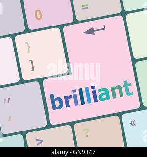 brillante Wort auf Tastatur Schlüssel Vektor-illustration Stock Vektor