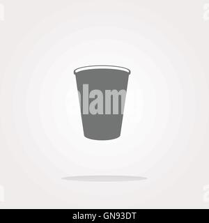 Vektor-Kaffeetasse Symbol Web-Taste Stock Vektor
