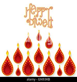 Happy Diwali Poster oder Gruß design Stock Vektor