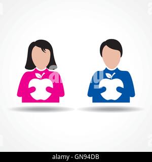Männliche und weibliche Gedanken über ihre Gesundheit Lager Vektor Stock Vektor