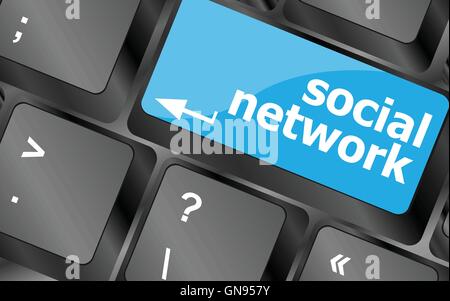 Soziales Netzwerk-Tastatur-Taste. Tastatur Tasten Icon Schaltfläche Vektor. Tastatur Tastatur Symbol Vektor, Symbol, Tastatur Ikonenkunst, Ke Stock Vektor