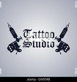 Tattoo Maschine Thema Stock Vektor